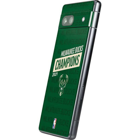 NBA Milwaukee Bucks 2021 Champions Google Pixel 7a Skin